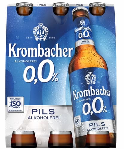 Krombacher o,0% Pils Alkoholfrei 6x0,33 l (MEHRWEG)