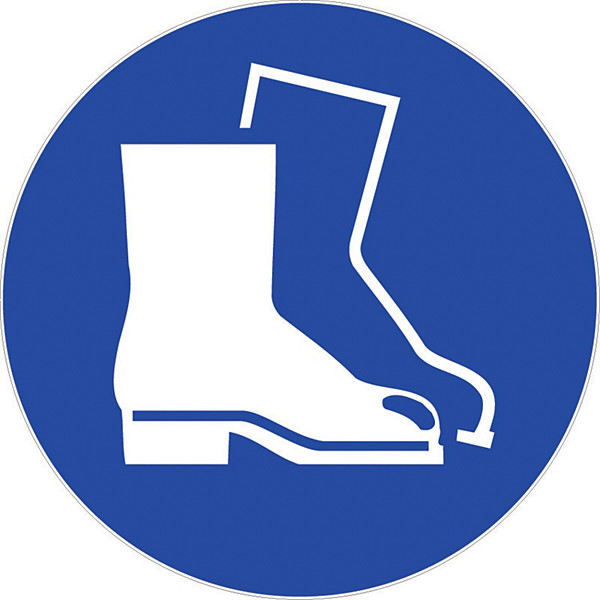 Panneau port obligatoire de chaussures de sécurité diamètre 30 cm polystyrène antichoc