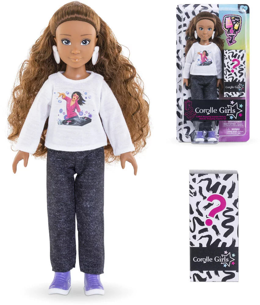COROLLE GIRLS - POUPEE - COFFRET SHOPPING SURPRISE MELODY -  28 CM