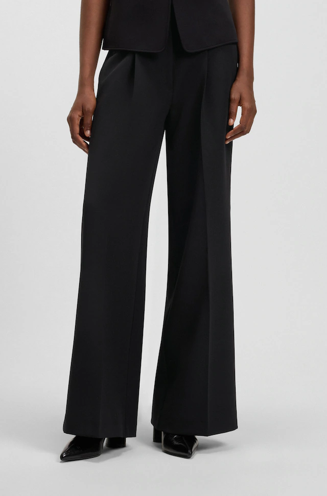 BOSS ORANGE Anzughose »Tiwi Premium Damenmode«  Wide Leg mit Bügelfalte
