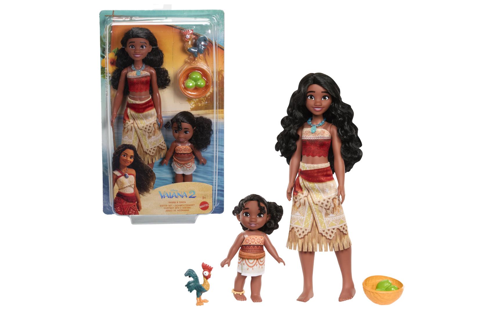 Puppe Disney Vaiana 2 Series MultipackSchwesternset Vaiana und Simea mit 2 Modepuppen und 3 Zubehörteilen