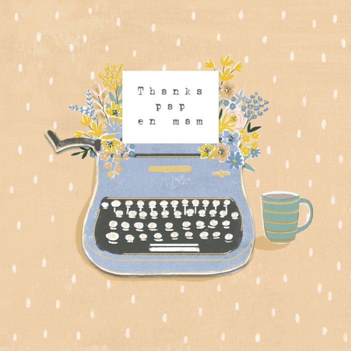 UK Greetings | Bedankkaart | schrijfmachine
