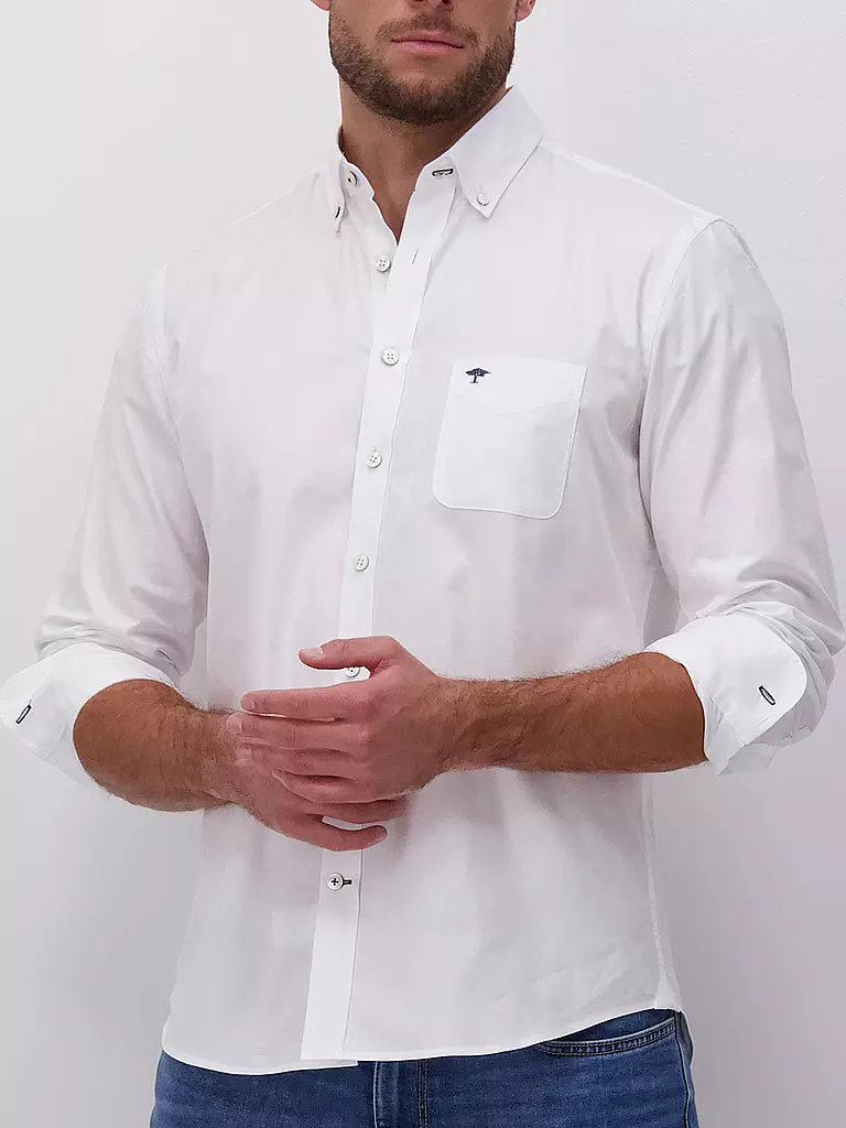 FYNCH HATTON Hemd Regular Fit  weiss