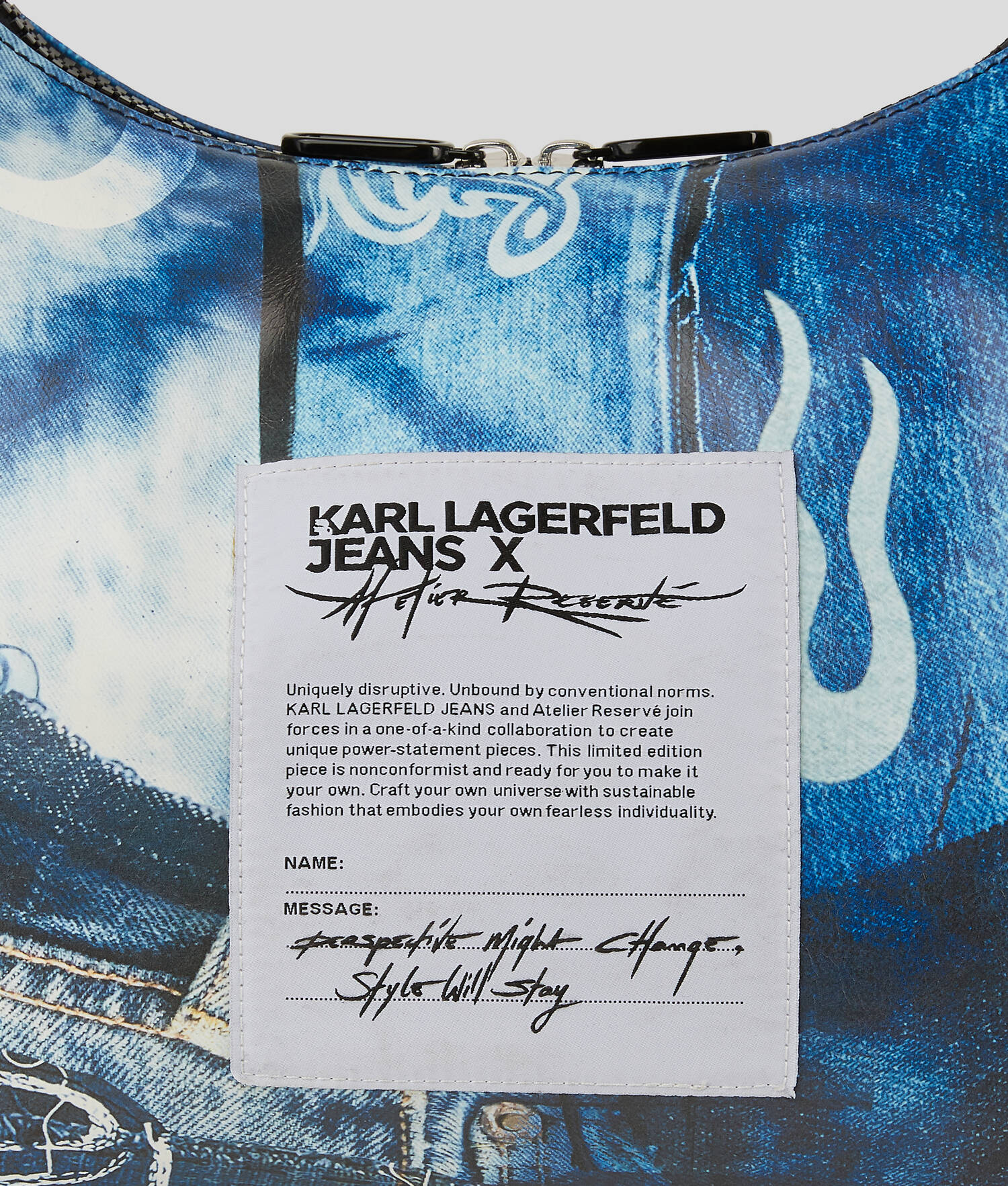 GRAND SAC BESACE KLJ X ATELIER RESERVÉ - Bleu de réserve