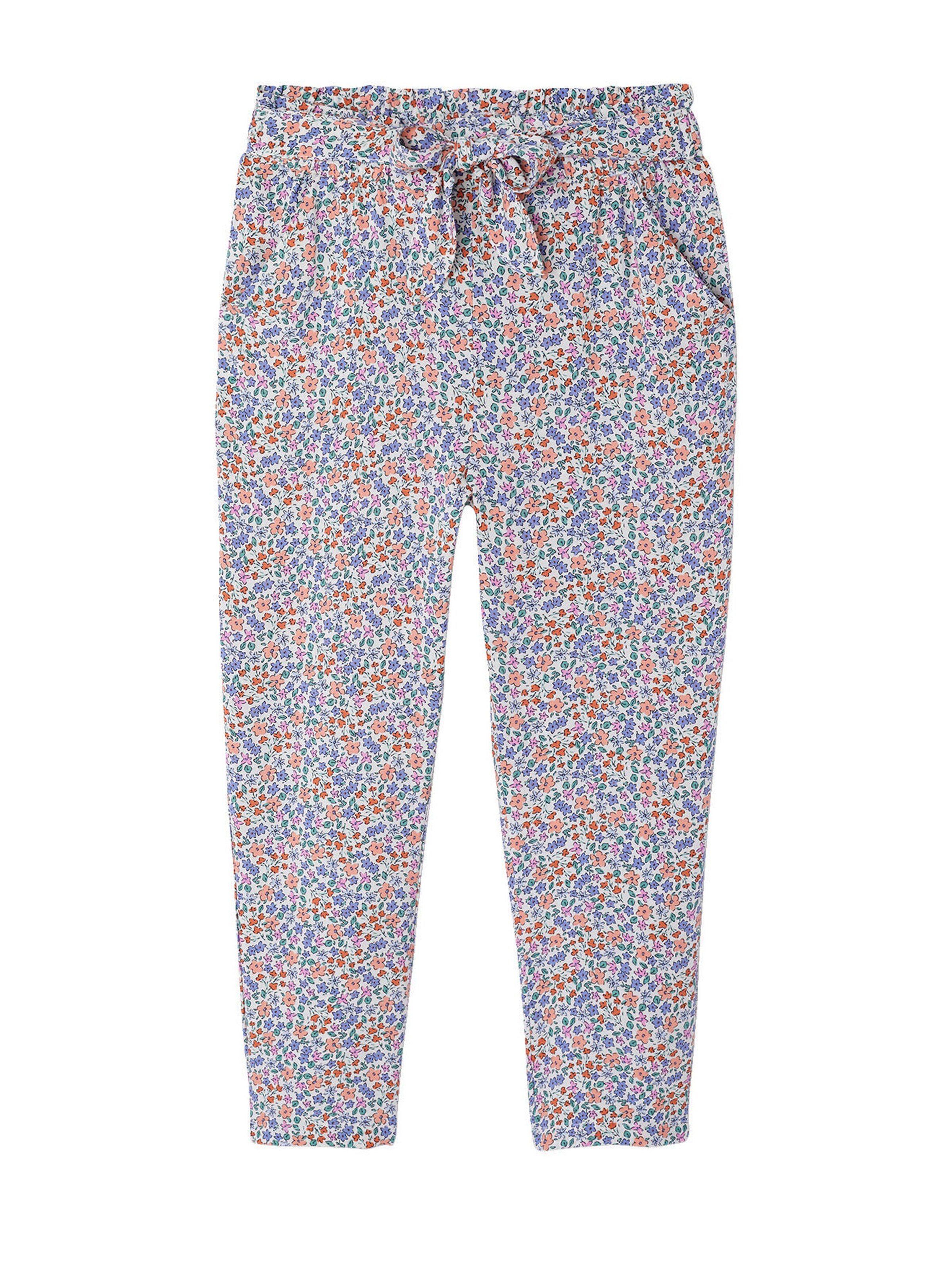 Vertbaudet Mädchen 3/4-Hose aus fließendem Stoff, Bundweite verstellbar vanille