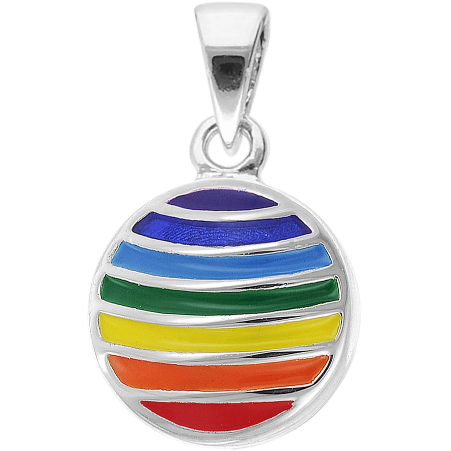 trendor Kinder-Halskette Silber 925 Collier mit rundem Anhänger silver