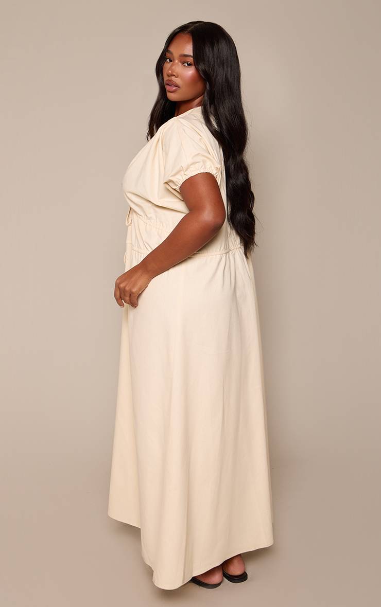 Buttermilk Robe Midi En Coton Grande Taille À Nœud Devant