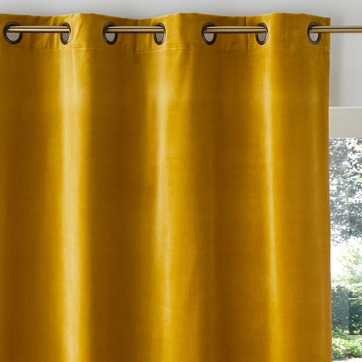 LA REDOUTE INTERIEURS<br>Cortina de veludo com ilhós Veludo