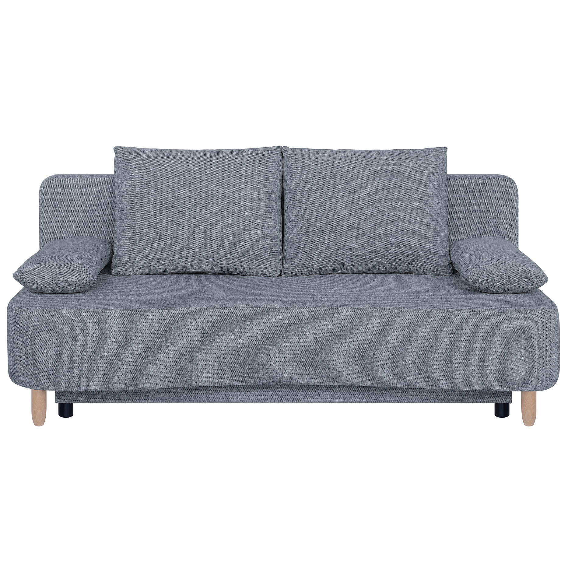 Schlafsofa - grau - Federkern - Staukasten