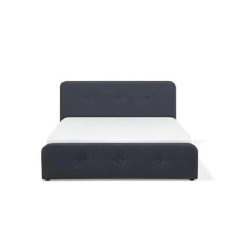 RENNES - Bed met opbergruimte - Donkergrijs - 140x200 cm - Polyester
