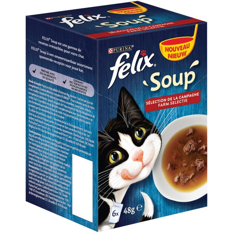 Felix Soup Countryside - Kattensnack - 288 Gram - kip, rund