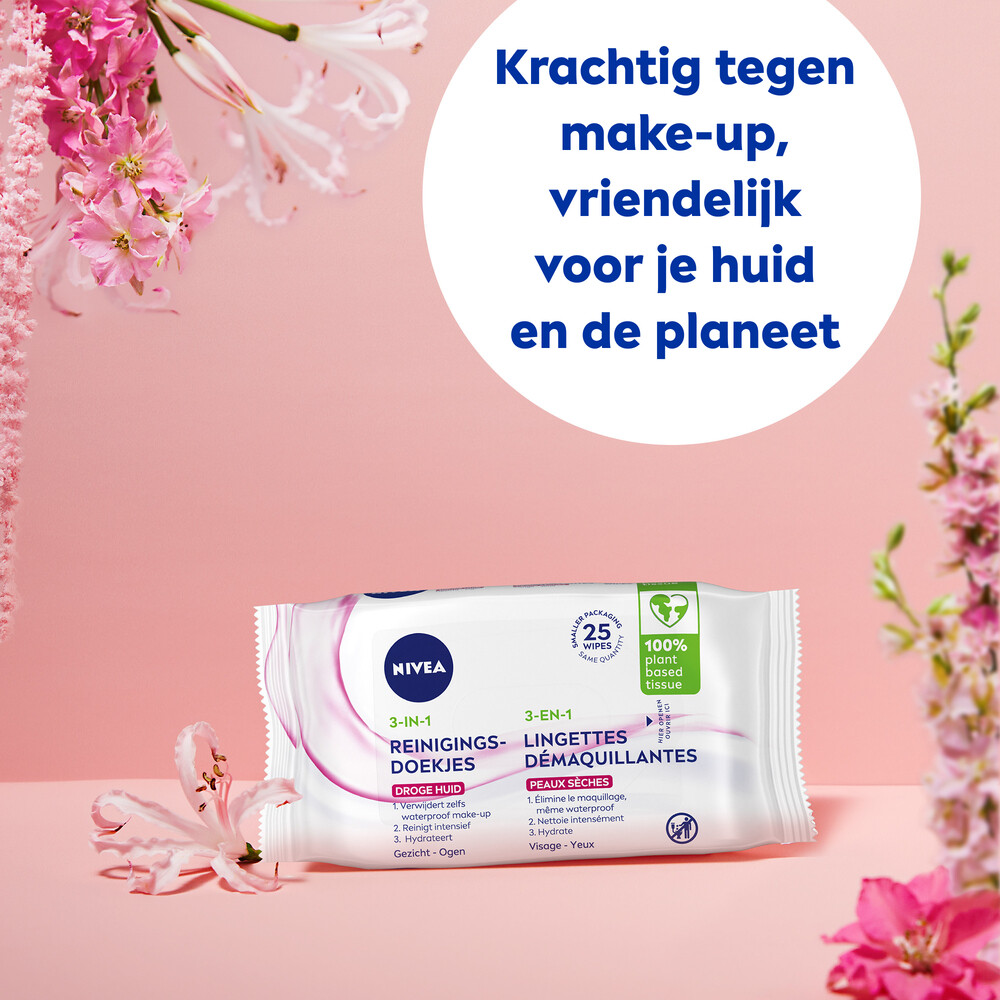 6x Nivea Reinigingsdoekjes Droge Huid25 stuks