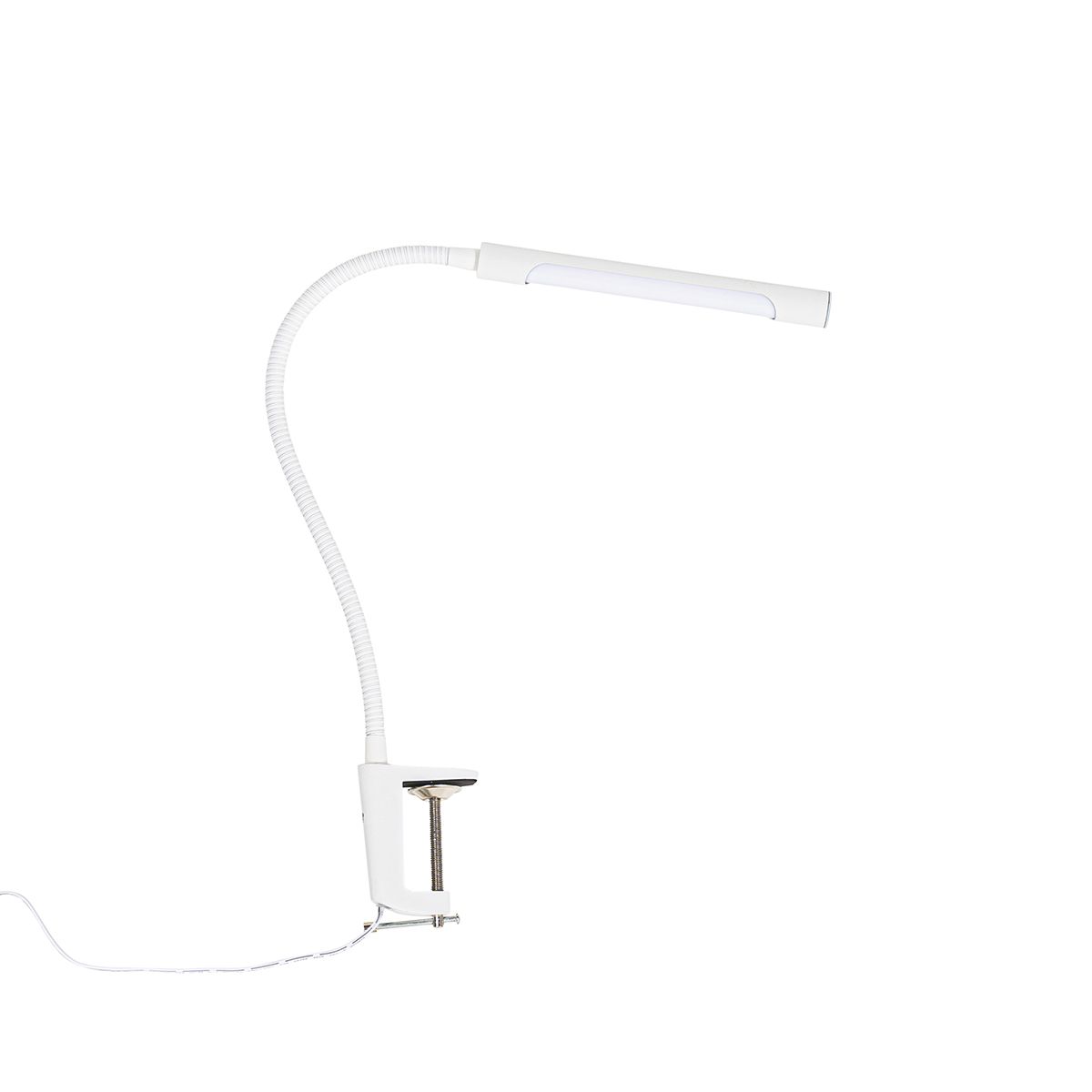 Klem bureaulamp wit incl. LED met touch dimmer - Lionard