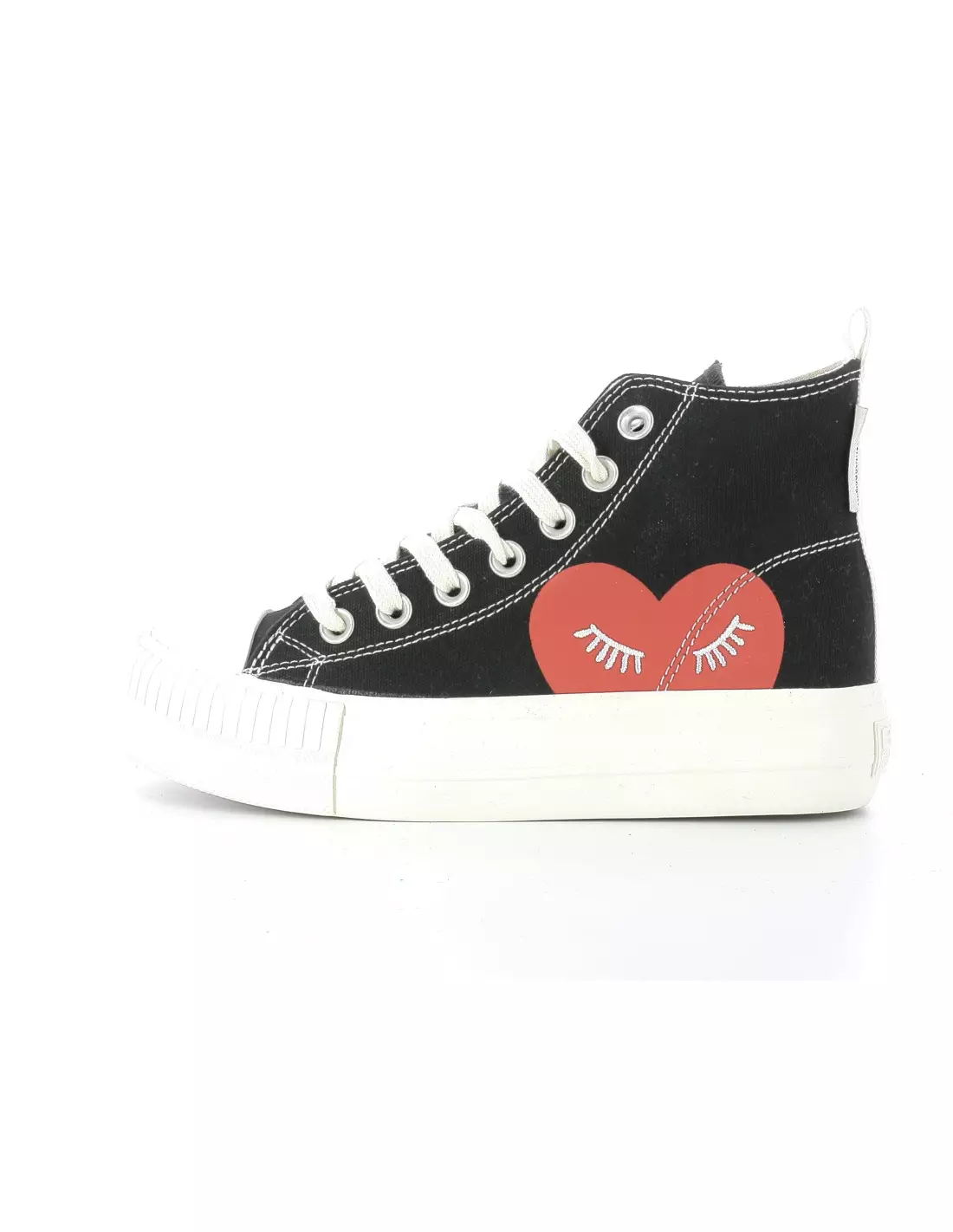 BRITISH KNIGHTS KAYA MID PRINTED - Baskets BLACK/REDHEART/OFFWHITE