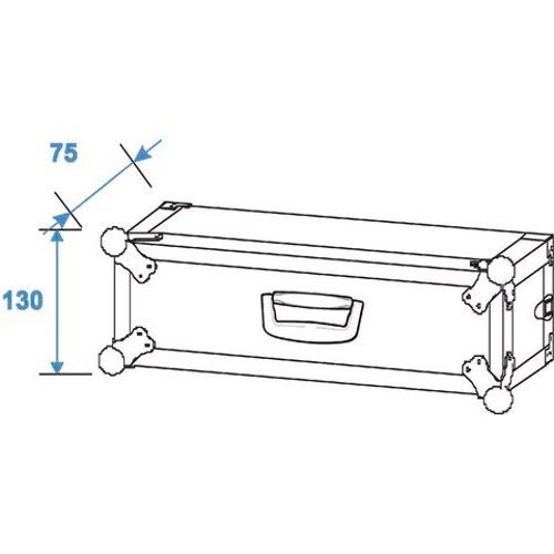 Omnitronic CO DD 2U effect rack flightcase
