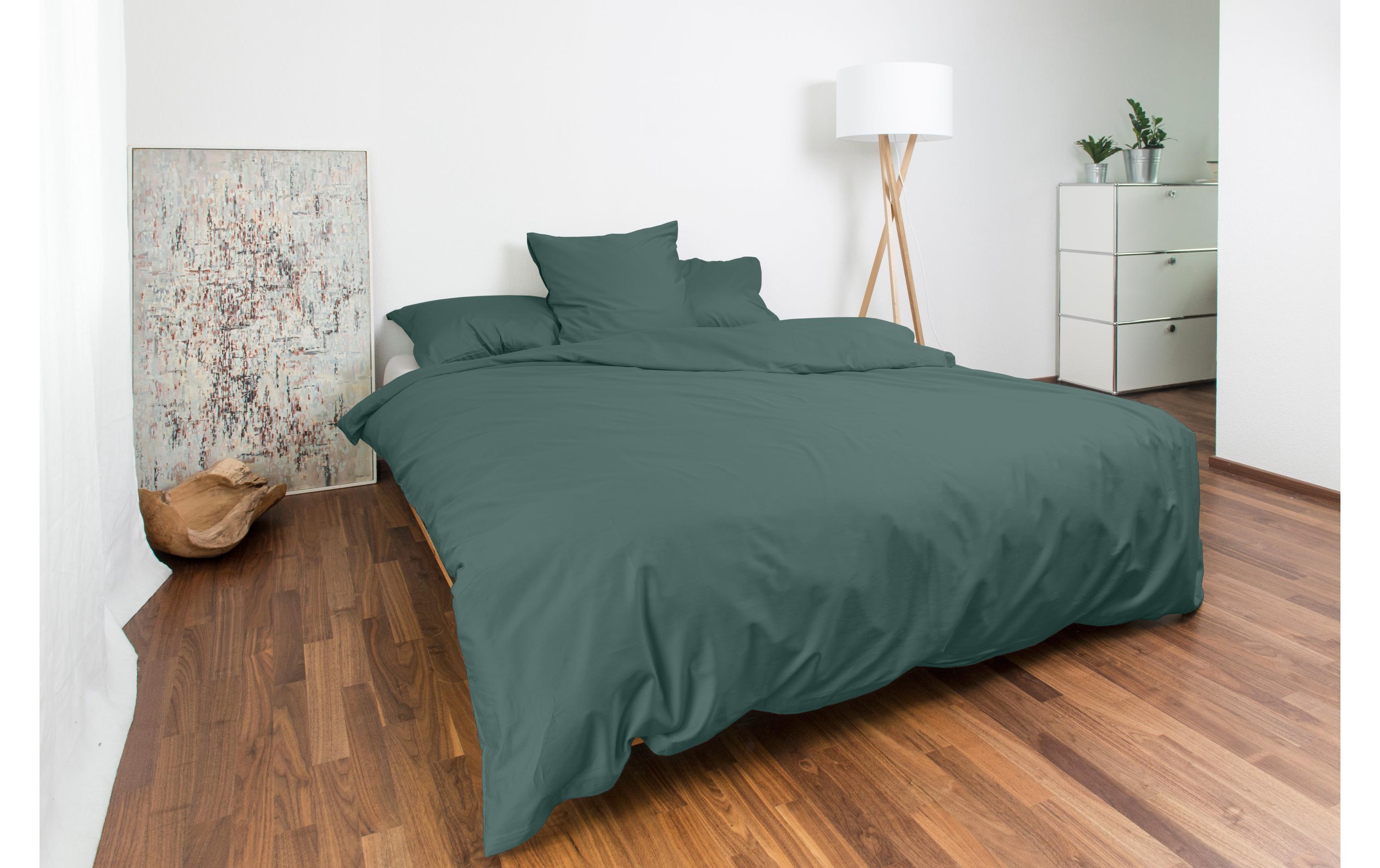 Kopfkissenbezug Oni 50 x 70 cm, GreenBaumwoll-Bettwäsche in Satin-Optik