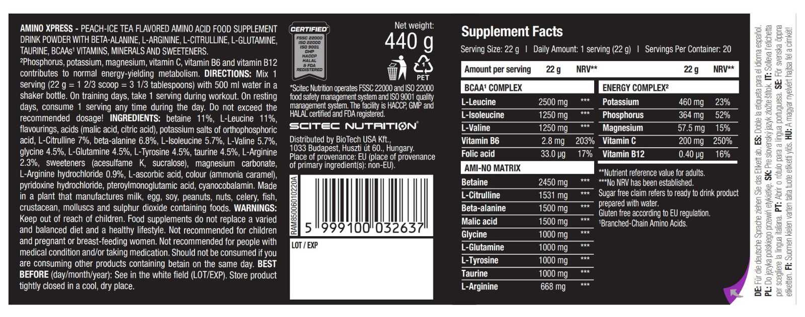 Scitec Nutrition Fat-NO Xpress 440 g