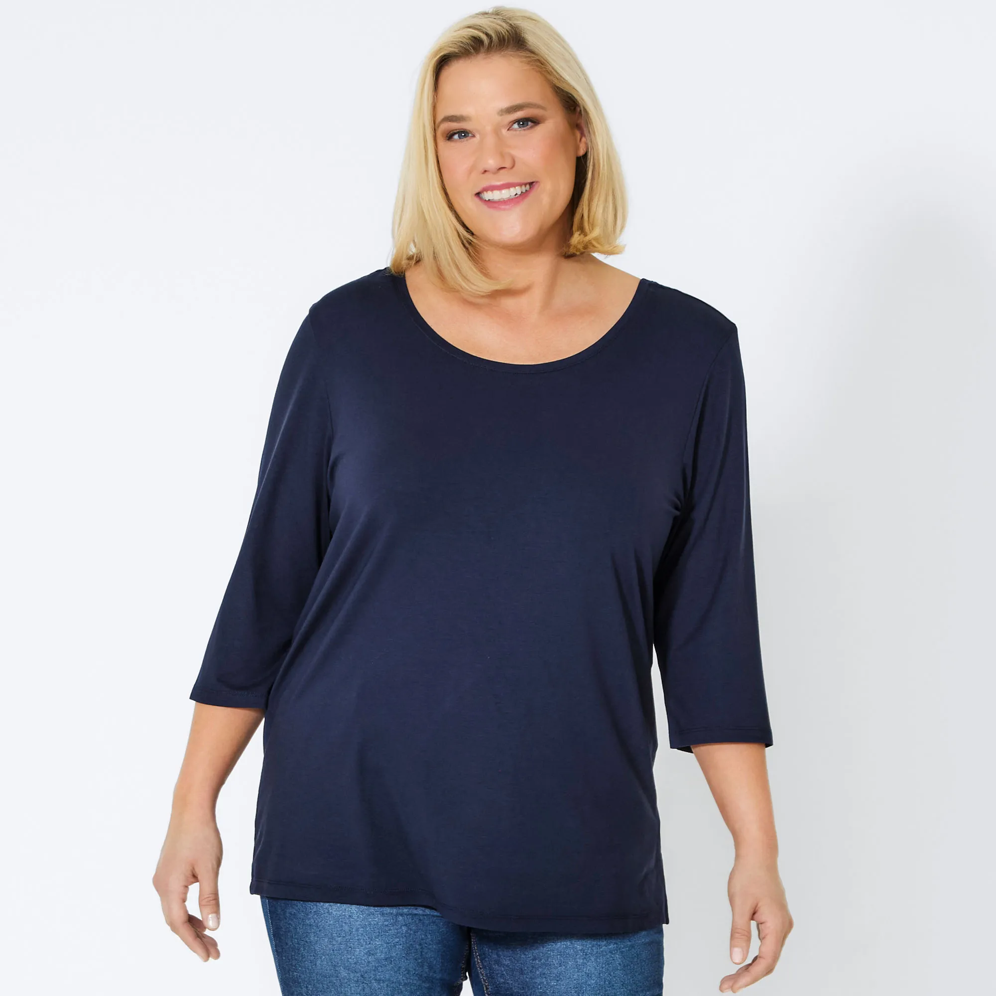 Damen-Shirt mit Zierbändern, große Größen