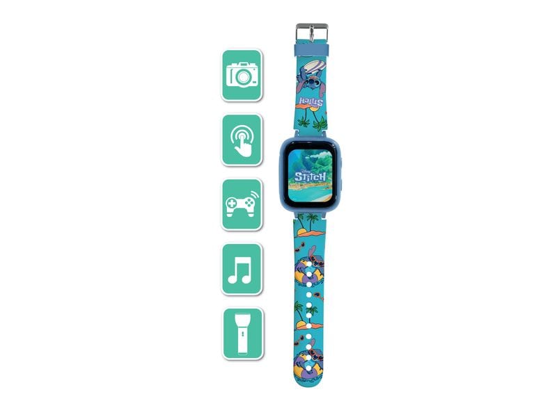 Lexibook Stitch-Farbdisplay-Uhr mit Kamera Digitaluhr mit 8-GB-Speicherkarte