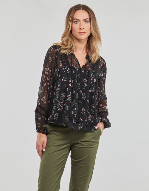 Only - ONLTESSA ELIZA LS TOP  WVN - Noir