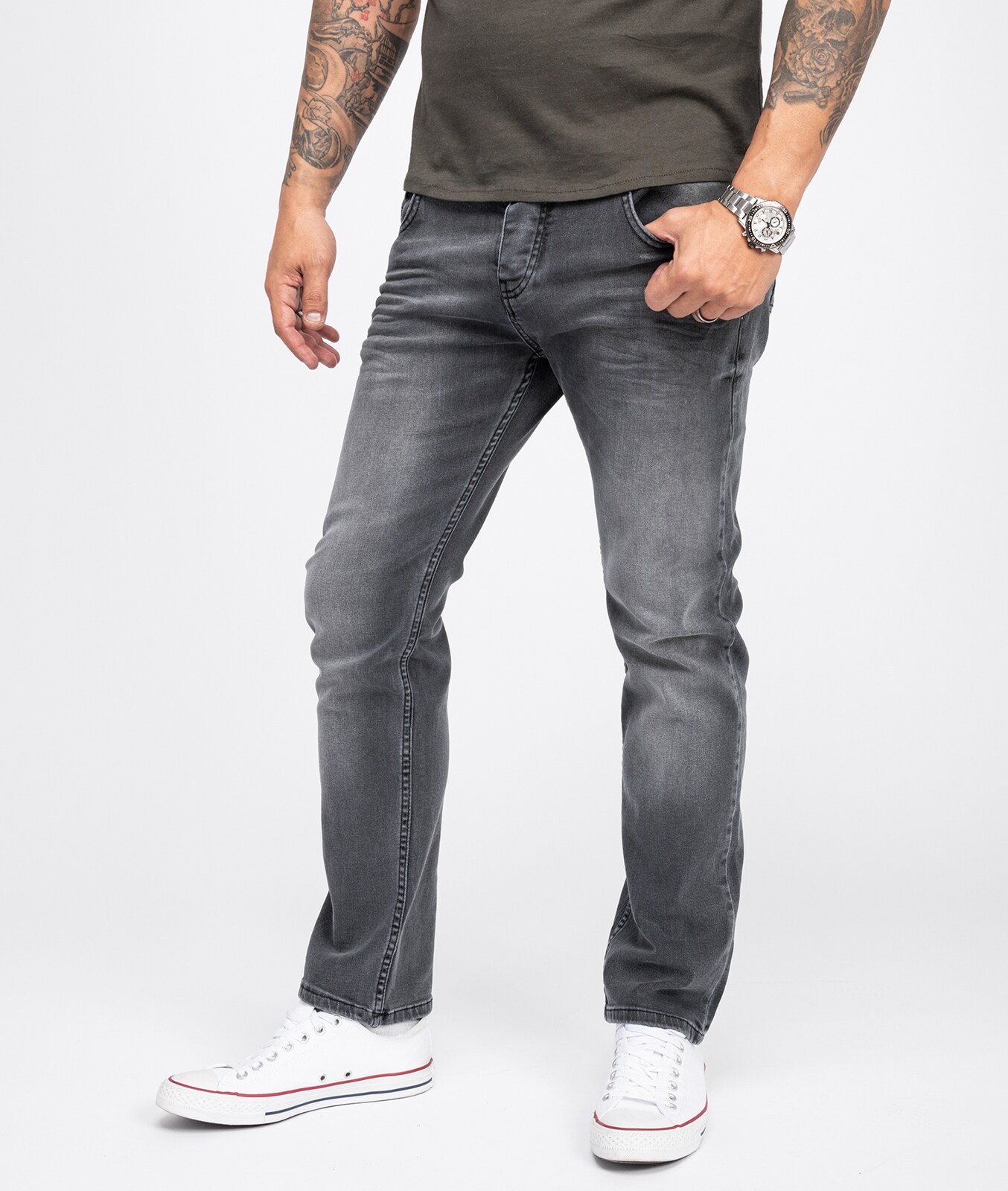 Rock Creek Jeans Regular Fit Used-Look