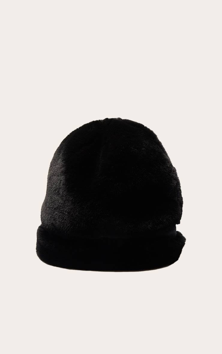 Noir Bonnet En Synthétique Douce