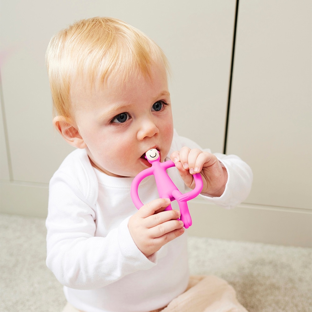 Matchstick Monkey Beißring und Gelapplikator Rosa