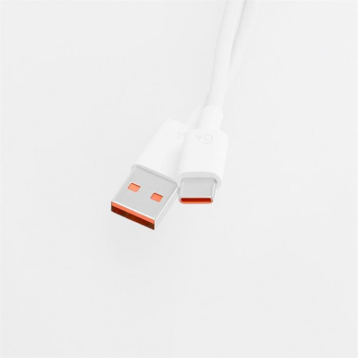 (1m) 6A USB A auf USB C Ladekabel Super Charge LX04072043 (Bulk) - Weiss