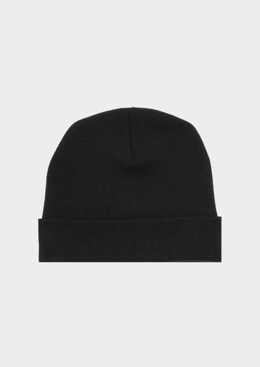 Bonnet en maille unie noire