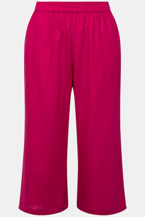 Culotte, wadenlang, weites Bein, Elastikbund