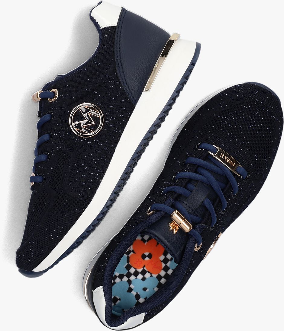 MEXX blauwe mexx lage sneakers gitte glitter mini
