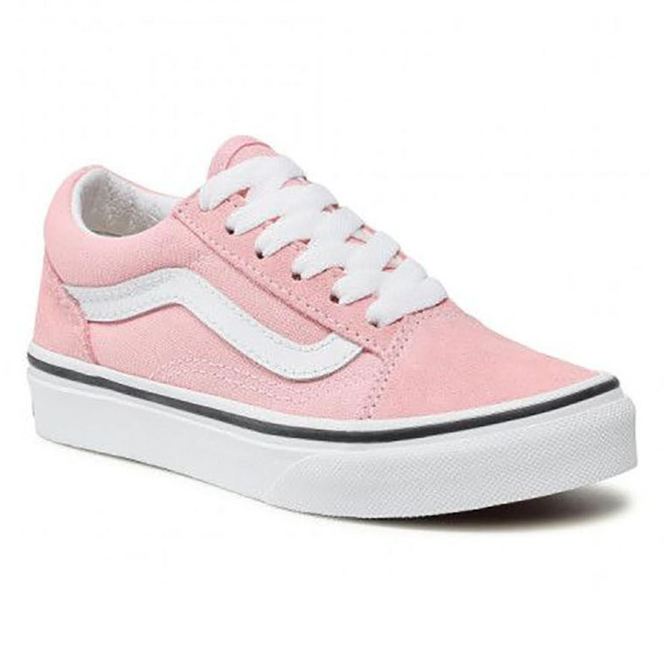 Vans Sneakers en Velours de Cuir & Toile Old Skool V roses