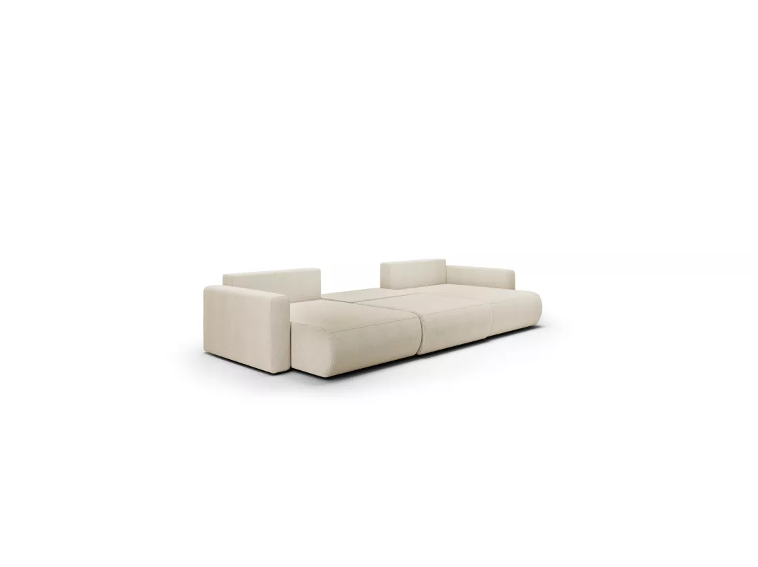 Canapé d'angle convertible 5 places WELLY U Bleu