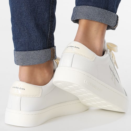 Baskets Femme Classic Cupsole Laceup Leather 1269 Bright White Creamy White