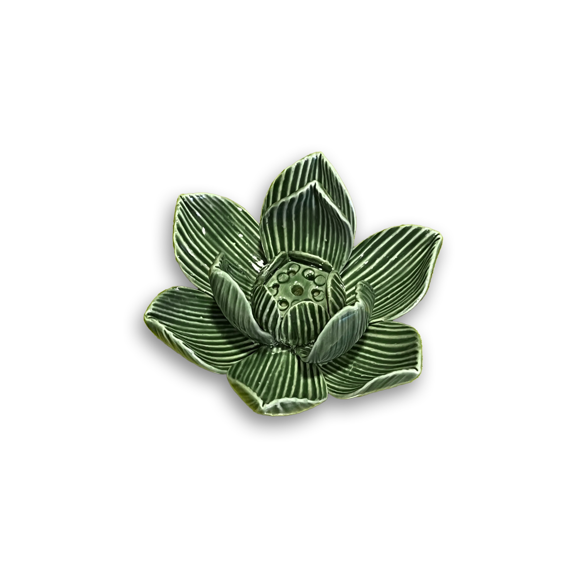Keramik-Räucherstäbchenhalter 'Lotus', grün, Ø 8 cm, H 4 cm günstig bestellen