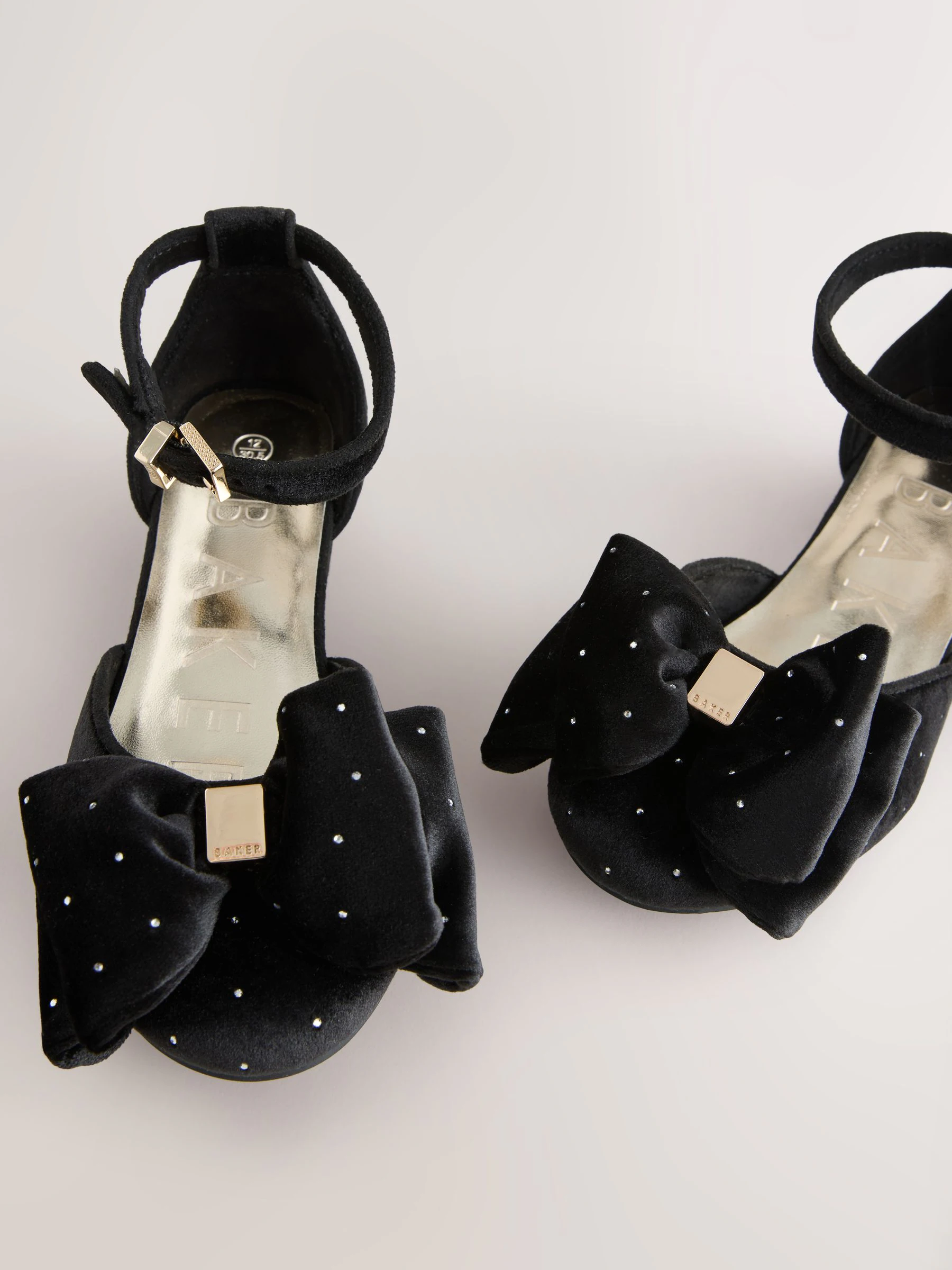 Baker by Ted Baker Girls Ocassion Bow Heel Black Shoes