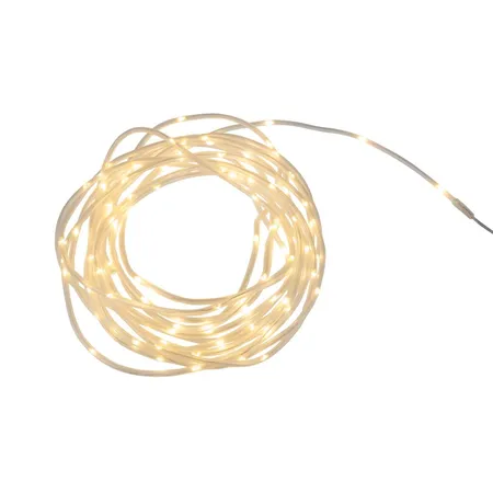 Idena LED Lichterschlauch mit 100 LED in warm weiß, Timer Funktion Länge ca. 10 m