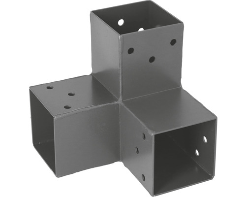 Hoekverbinder 90°, 3-delig, antraciet, 71x71 mm, type B