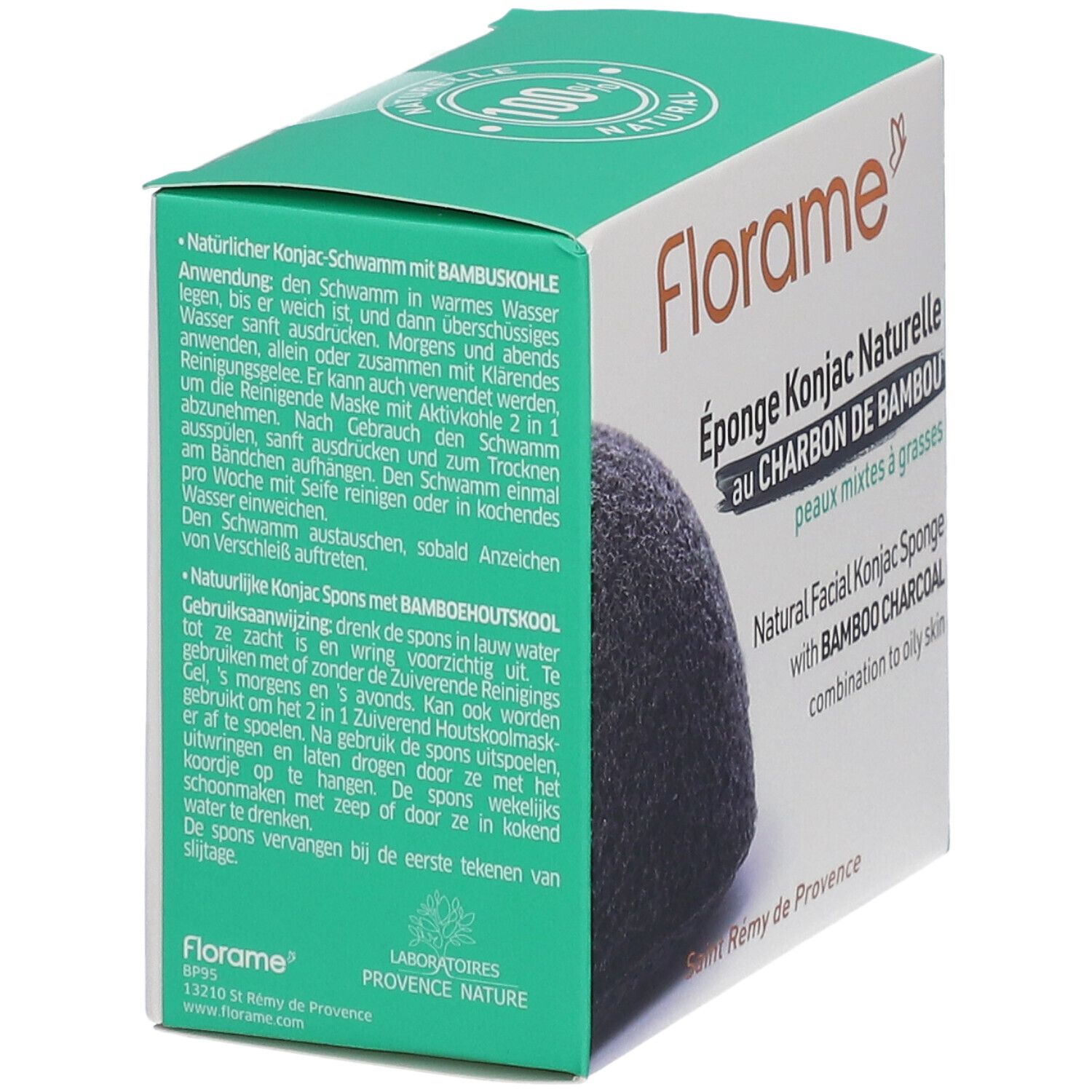 Florame Konjac-Schwamm mit Bambuskohle
