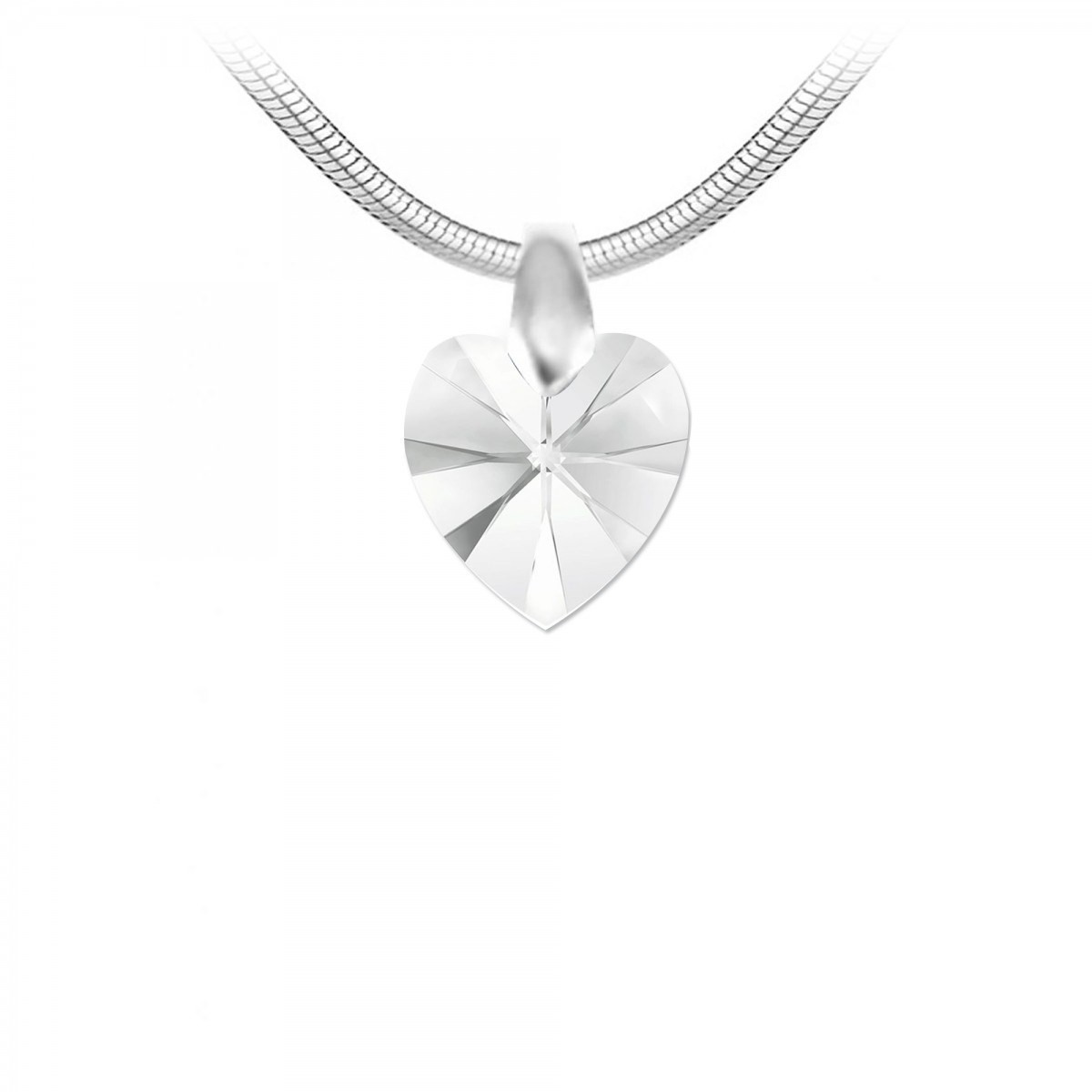 Collier coeur SC Crystal orné d'un Cristal scintillant