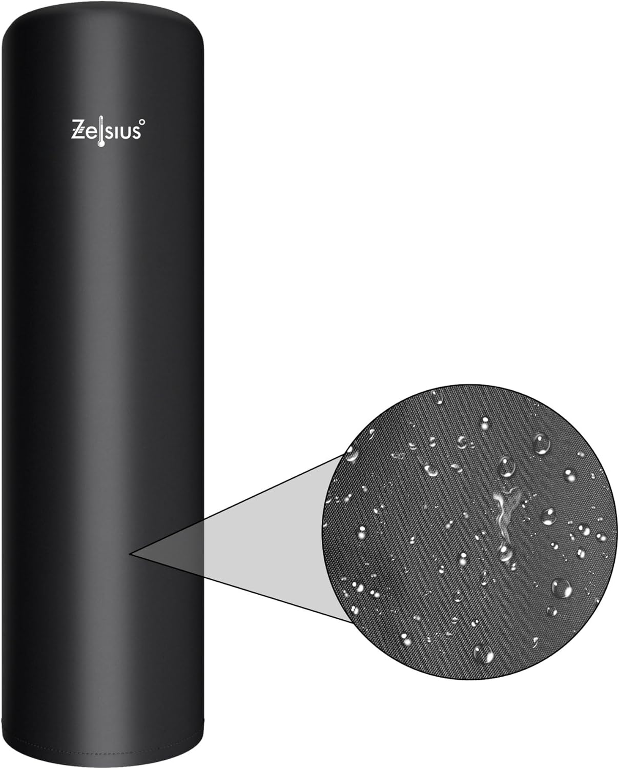 Zelsius Gas Heizstrahler 'Zermatt' | 11 kW, Ø 46cm x (H) 137 cm | Terrassenheizstrahler außen, Terrassenheizung, Outdoor Heizpilz Gas, Heizstrahler Terrasse, Gasheizpilz für Terrasse Balkon und Garten