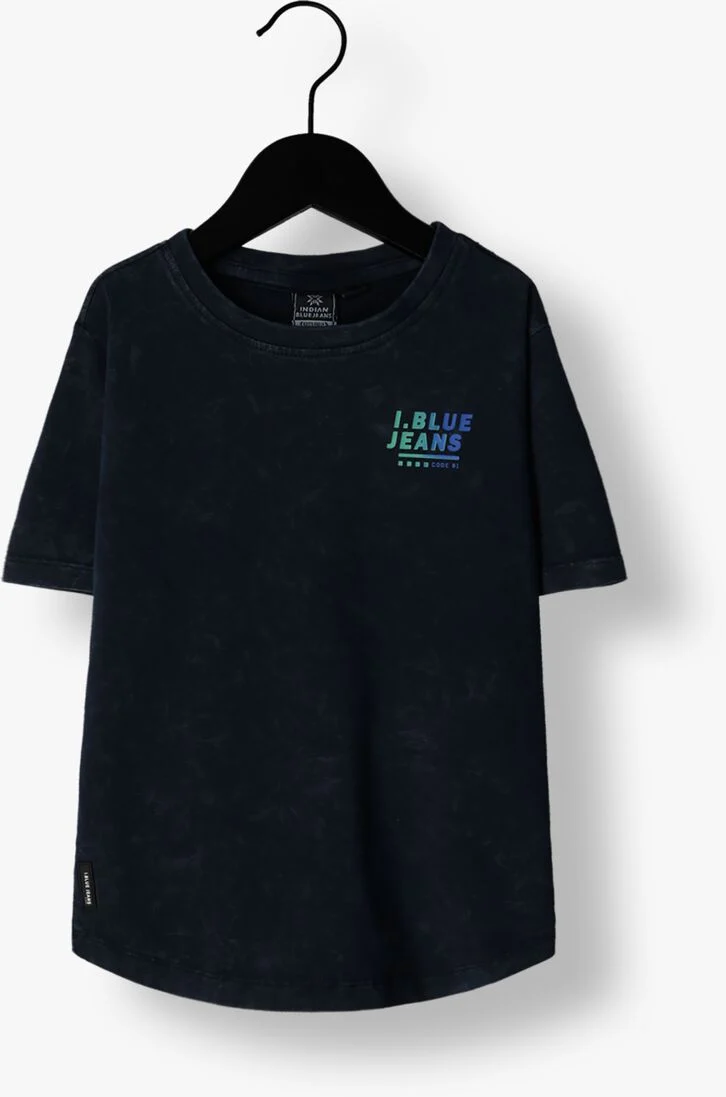 INDIAN BLUE JEANS blauwe indian blue jeans t-shirt t-shirt l.blue rainbow washed