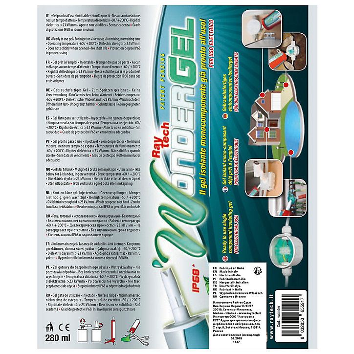 Gel isolant IP68Wonder Gel