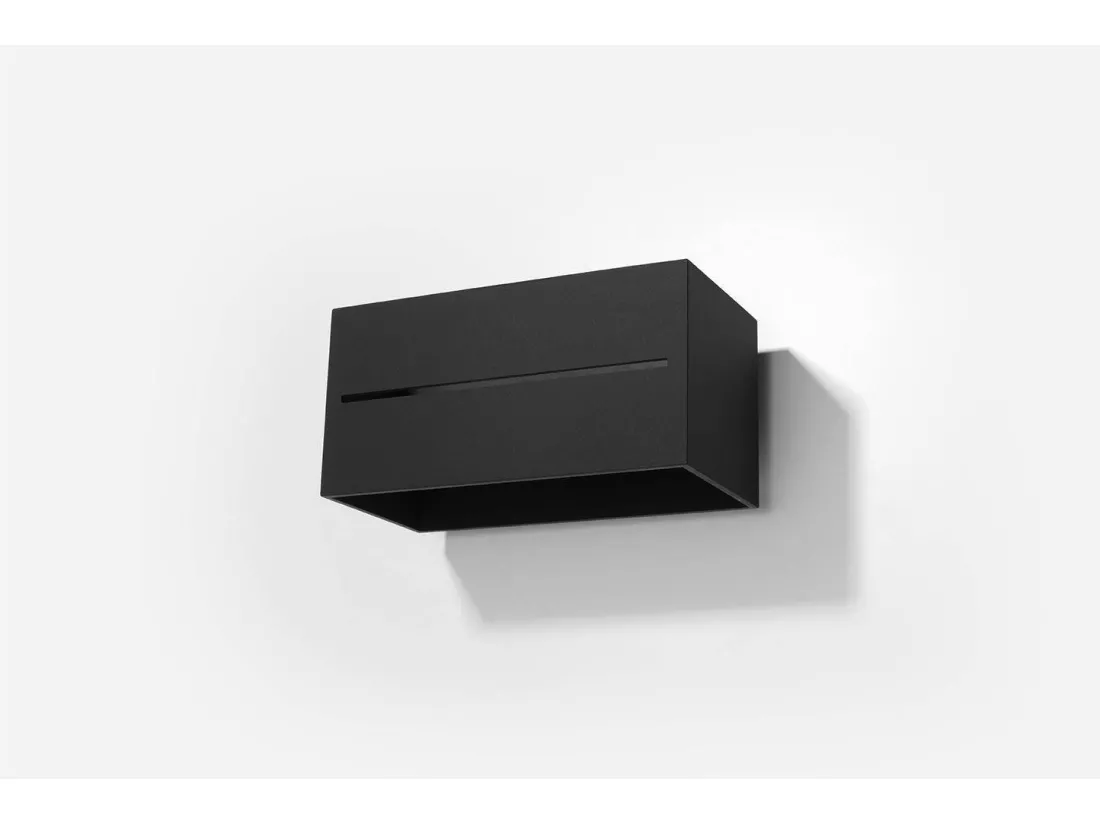 Sollux LOBO MAXI Applique murale encastrable à 2 lumières, noir