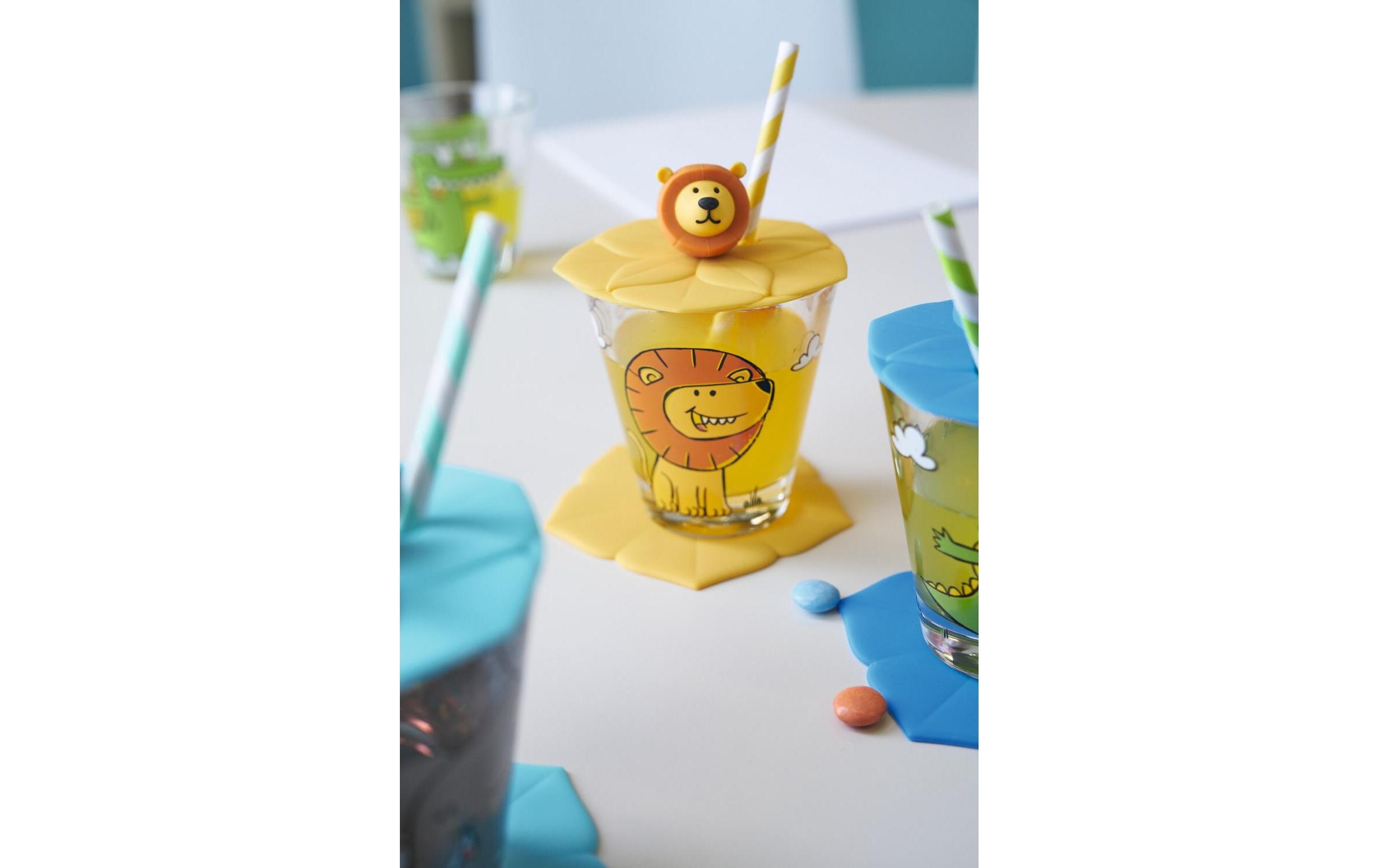 Kindertrinkglas Bambini 3-teilig, LöweKinderglas mit Tiermotiv