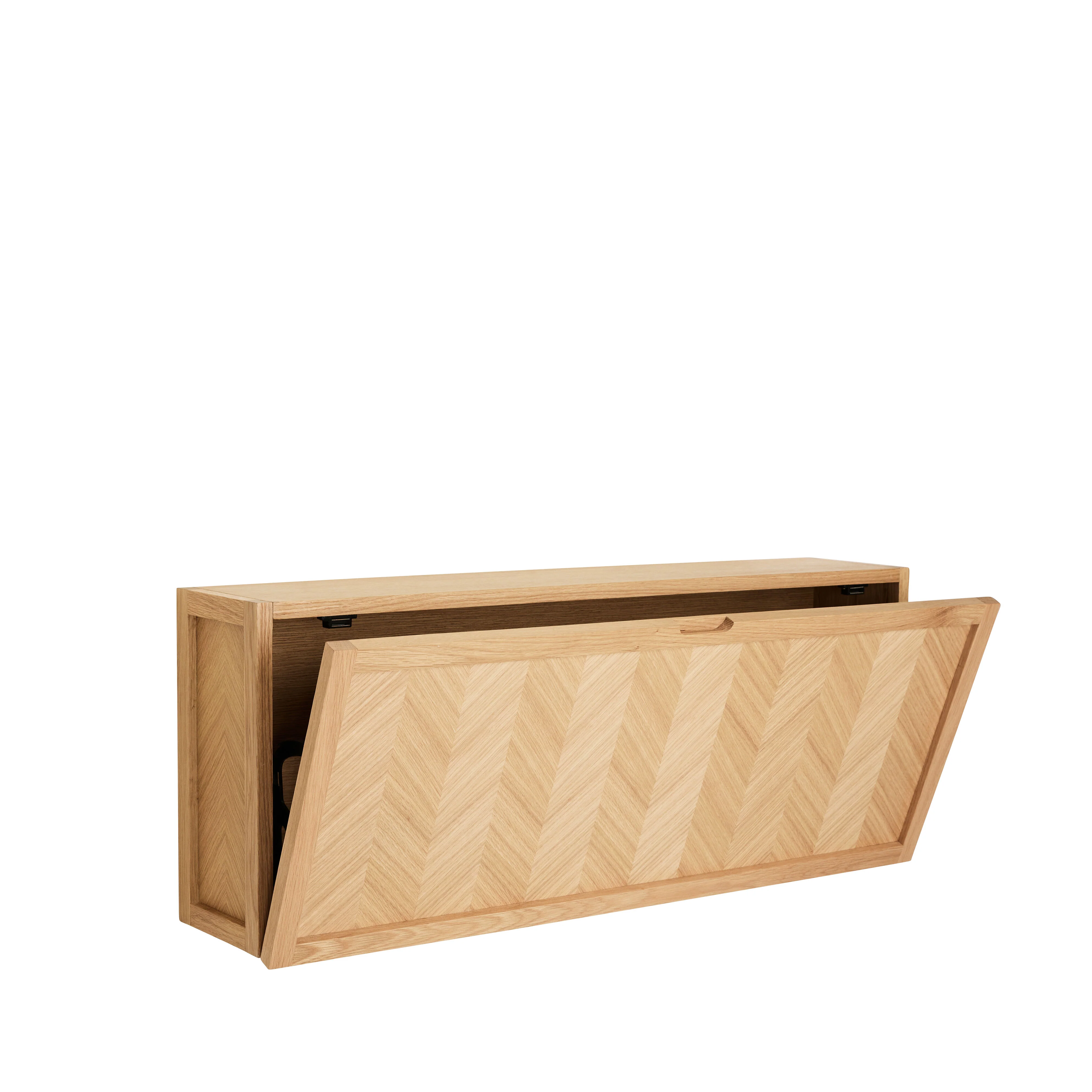 Hübsch  Herringbone skoskab - natur
