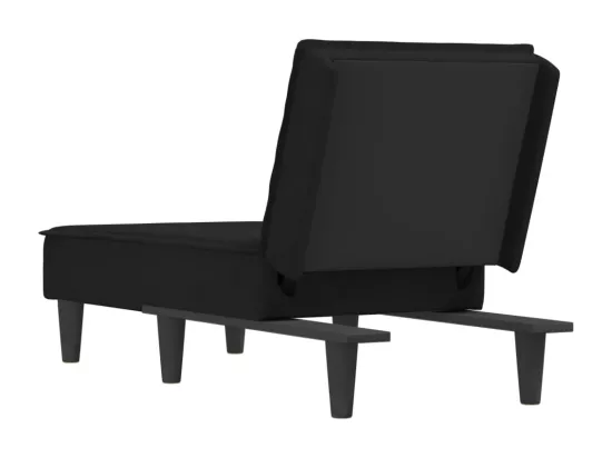 Chaise longue noir velours
