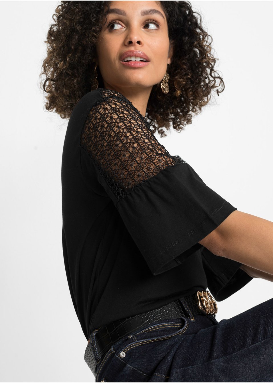 T-shirt à dentelle