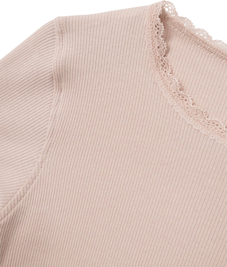 Name It NKFKAB LS SLIM TOP NOOS Sepia rose