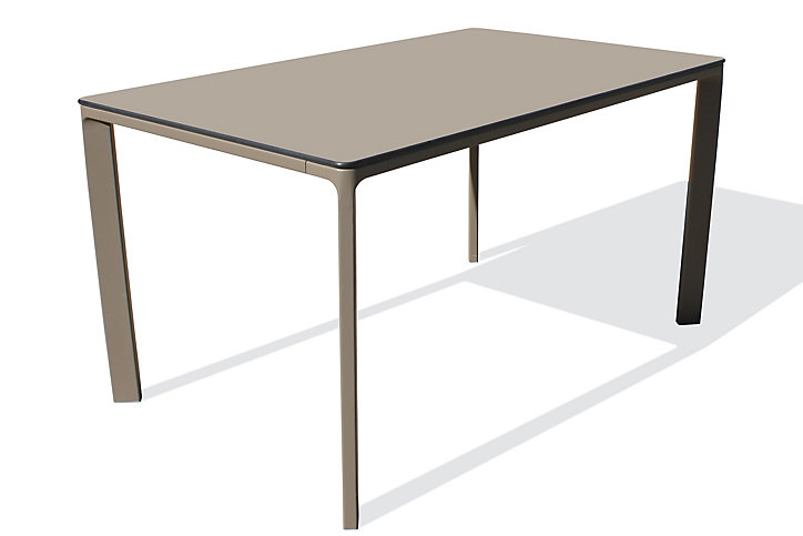 Table de jardin Meet en aluminium coloris taupe L.160 x l.90 x H.73 cm